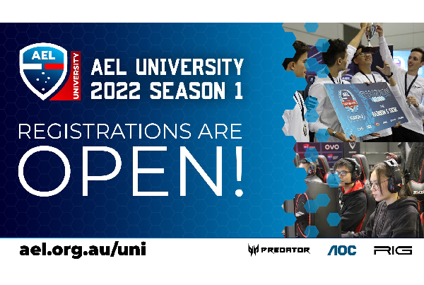 Australian Esports University League Registrations now open for Season 1 2022!